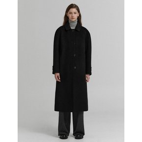 Cashmere balmacaan Coat (Black)