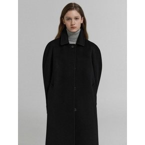 Cashmere balmacaan Coat (Black)