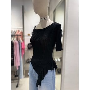 [여주점] 레터링 언발란스 원오프숄더 티셔츠  ES2OTH64