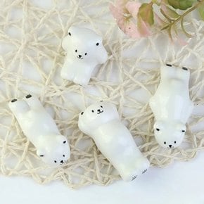 곰돌이 캐릭터 숟가락 젓가락 스푼 수저 받침 받침대 거치대 4종se...