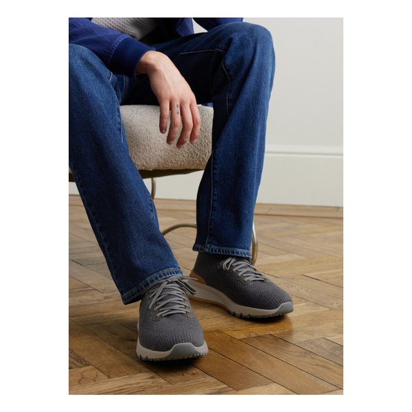 브루넬로쿠치넬리 가죽 트림 스트레치 니트 스니커즈 46376663162896162