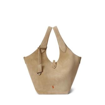 폴로 랄프 로렌 여성 폴로 플레이 스웨이드 미디엄 토트(WAPOBAG0G620502101)