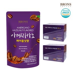 브론스 아메리카노 헤이즐넛향 190ml x20팩 (빨대포함)