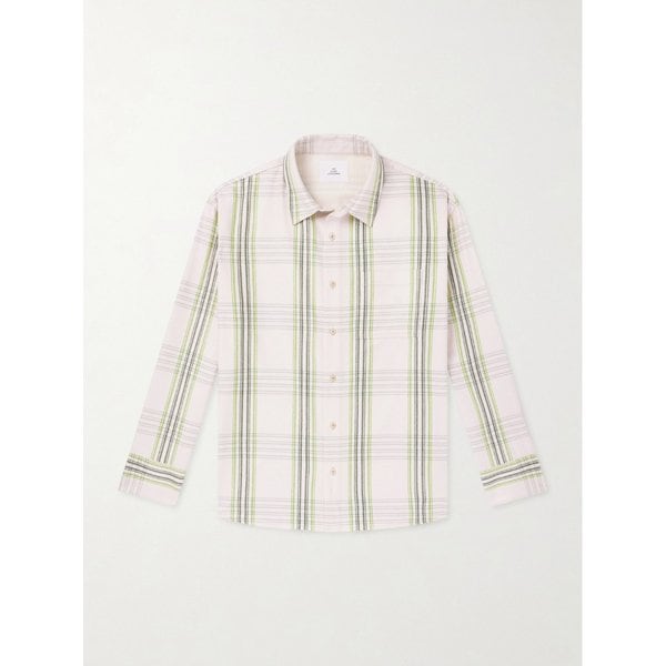 스냅 피 체크 울 실크 캐시미어 블렌드 오버셔츠 46376663163043883