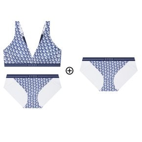 체인 G로고 포인트 속옷세트( 브라렛+햄팬티2장) ODWBR795NY/ODWBP795NY2