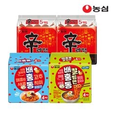 농심 신라면 10개 + 배홍동비빔면 4개+ 배홍동칼빔면 4개