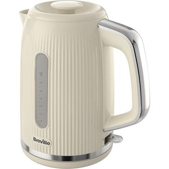  영국 브레빌 전기포트 Breville Bold Vanilla Cream Electric Kettle 1.7L 3kW Fast Boil Silver