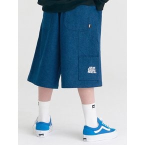 F17  데님 유틸 버뮤다팬츠 (진청)