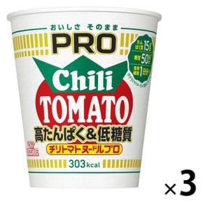 닛신 컵누들 PRO 프로 고단백저당질 칠리 토마토 컵라면 79g 3개입