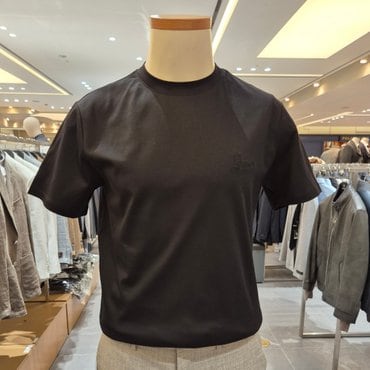 레노마 (한정수량) SS 프리미엄 면소재 데일리 블랙 라운드티 (RPBMTT58A)