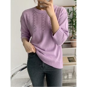 라운드넥 스카시 데일리 긴팔 니트  WIBANT132 _P356429573