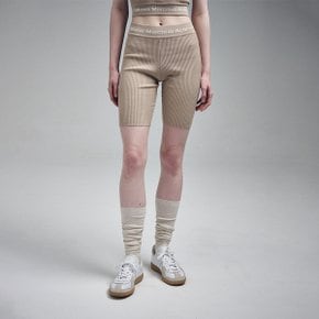 [마르디메크르디악티프]KNIT BIKER SHORTS LOGO JACQUARD BAND_BEIGE IVORY/AFK41KSP001BEIV