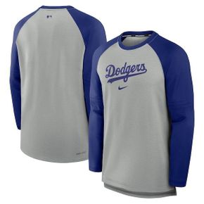 [해외] 1042974 나이키 MLB LA 다저스 Authentic Collection Game Time Raglan Gray/Royal