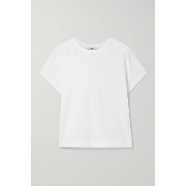 아딘 크롭 코튼 저지 티셔츠 46376663162940538