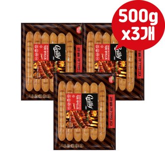  동원 그릴리 직화부어스트 500g x3개 캠핑소세지 간식 반찬