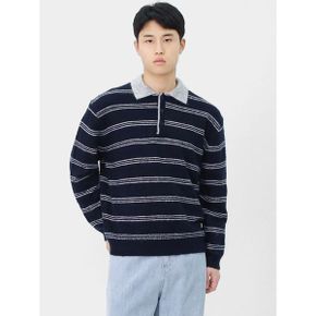 남자 스트라이프 배색카라 빈티지 울블랜드 감성 니트 스웨터 SYHT012_P409126845