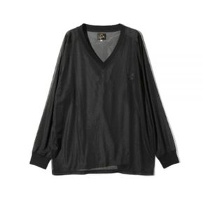 NEEDLES 니들스 LS V Neck Tee Black (OT256) (롱슬리브 V넥 티셔츠)