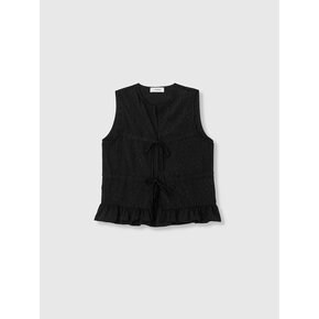 SILKY ROSE SLEEVELESS_BLACK