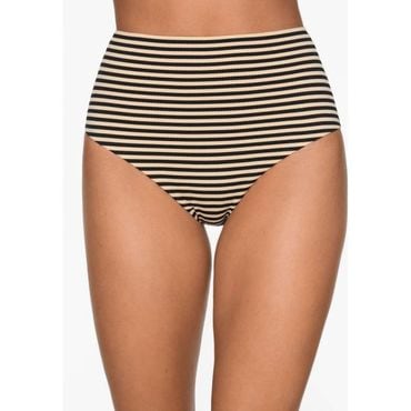 이스퀘어 5197721 OYSHO STRIPED HIGH-RISE - Bikini bottoms black