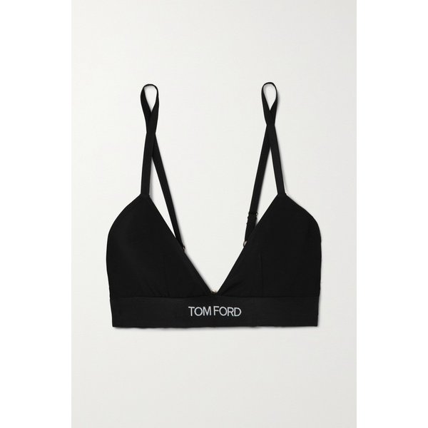 스트레치 모달 저지 소프트 컵 트라이앵글 브라 블랙 16114163151102535