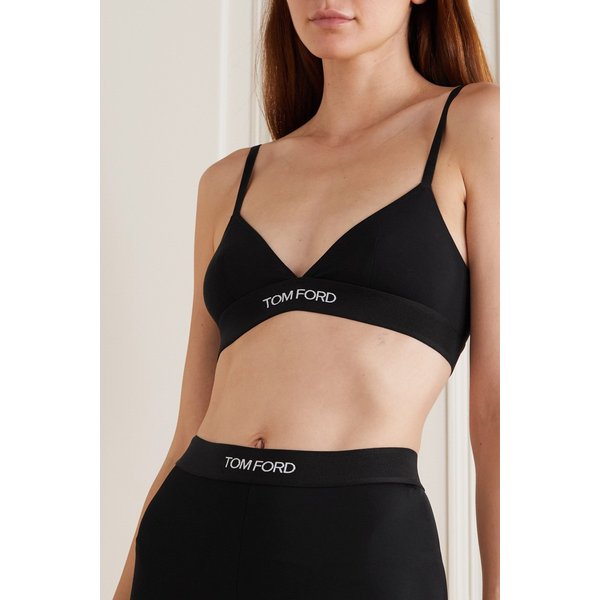 스트레치 모달 저지 소프트 컵 트라이앵글 브라 블랙 16114163151102535