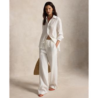 폴로 랄프 로렌 여성 리넨 드로스트링 팬츠(WMPOPNTNDL20408100)