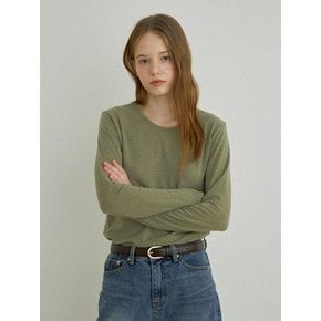 Essential wool long sleeve T-shirt (Olive, White, Dark brown)