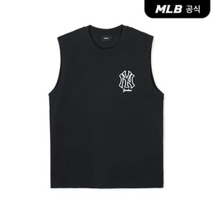 MLB [코리아공식] 베이직 메가로고 쿨 테크 나시 티셔츠 NY (Black)