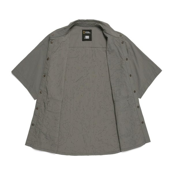 [여주점] N252USH120 NRN 올오버프린트 셋업 셔츠 STONE GREY