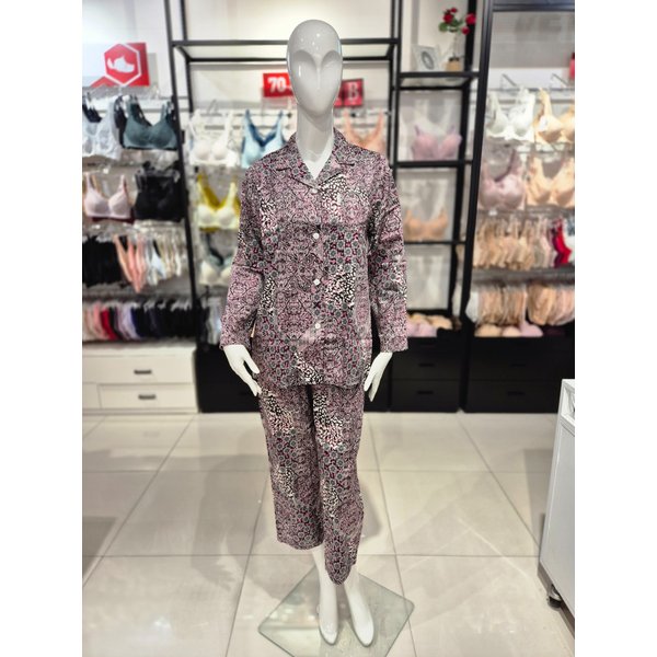 [시흥점] S 와코루) 면70수 주자 큰문양나염 여성 파자마세트 WPA2466W-WI