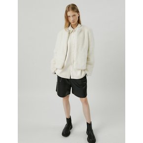 DELMA daily easy fur jacket [white]