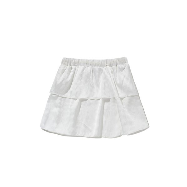 프릴 미니 스커트_화이트
