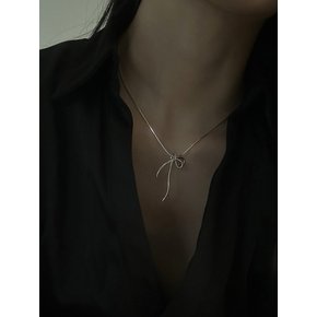 [925silver] Flow ribbon necklace