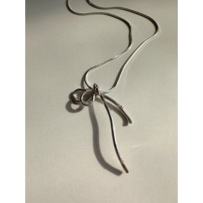 [925silver] Flow ribbon necklace