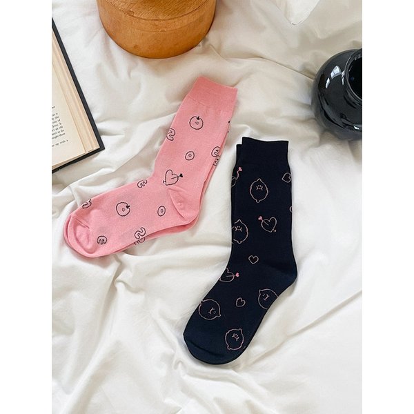 [ 세컨드모닝 X 봉주르마치 ] 하트 삭스