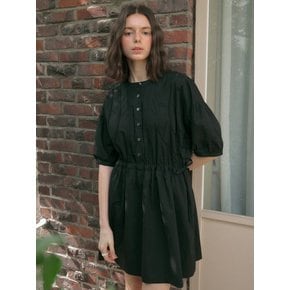 PINTUCK LACE DRESS [BLACK]