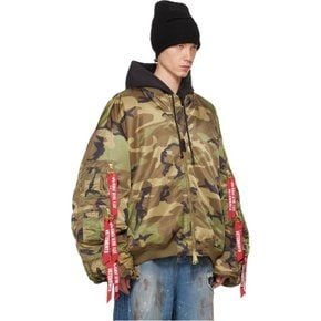 카키 Alpha Industries 카고 보머 재킷 242669M175002