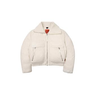 SUPERDRY [시흥점] 여성 카라 덕다운 숏패딩 아이보리 SDFJDFO06IVR
