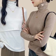 제이큐 외출수유복 하트포인트 긴팔 수유티 임산부옷