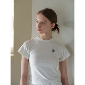 CLASSIC LOGO FITTED T-SHIRT (WHITE)