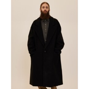 CB OVERSIZE SINGLE LONG COAT (BLACK)