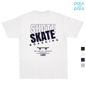 SKATE 옆트임 오버핏 남여공용 반팔 20수 4컬러