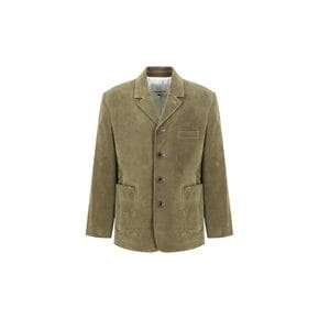 아모멘토 26FW Velvet Oversized Jacket, Khaki