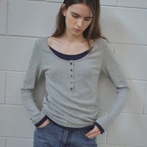 HENRY LAYERED MODAL TEE [TIFA04LT10]_Melange