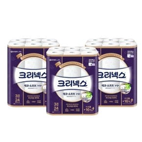 크리넥스 3겹 데코&소프트 수딩 + 27m x 24롤 x 3개