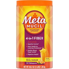 미국직구 Metamucil 메타무실 4in1 실리엄 화이버 리얼슈가 오렌지맛 1.3kg