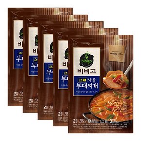 [냉동] 비비고 테이블 스팸사골부대찌개 700g 5봉[10인분]