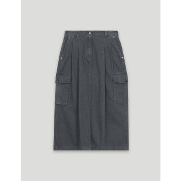 코데즈컴바인 데님라이크 카고포켓 스커트 (CKA-SK502W2)