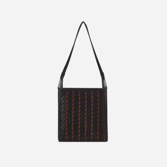 KWANI 0619 Weaving Bag Black & Red