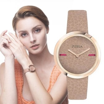  FURLA 훌라 마이 파이퍼 브라운 레더 시계 R4251110502